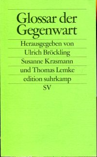 Bröckling, Glossar der Gegenwart. (Umschlag)