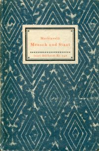 Machiavelli, Mensch und Staat. (Umschlag)