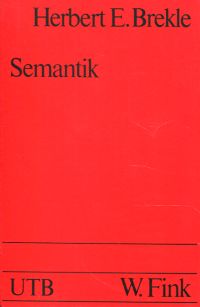 Brekle, Semantik. (Umschlag)