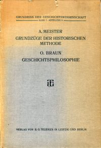 Meister, Grundzüge der historischen Methode: (Umschlag)