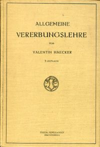 Haecker, Allgemeine Vererbungslehre. (Umschlag)