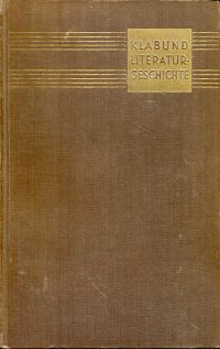 Klabund (i. e. Henschke, Literaturgeschichte. (Umschlag)