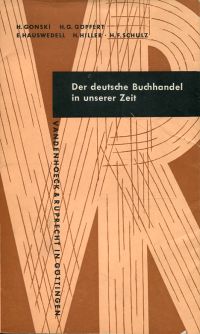 Gonski, Der  deutsche Buchhandel in unserer Zeit. (Umschlag)