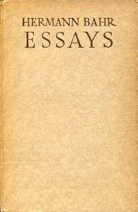 Bahr, Essays. (Umschlag)