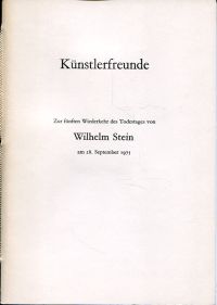 [Stein, Künstlerfreunde. (Umschlag)