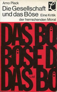 Plack, Die Gesellschaft und das Böse. (Umschlag)