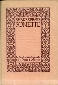Shakespeare, Sonette. (Umschlag)