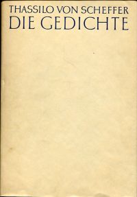 Scheffer, Die Gedichte. (Umschlag)
