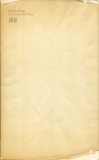 Ponge, Die literarische Praxis. (Umschlag)