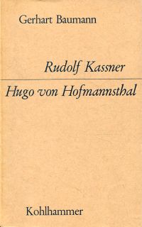 Baumann, Rudolf Kassner - Hugo von Hofmannsthal. (Umschlag)