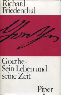 Friedenthal, Goethe. (Umschlag)