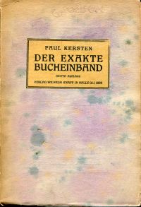 Kersten, Der exakte Bucheinband. (Umschlag)
