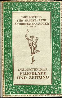Schottenloher, Flugblatt und Zeitung. (Umschlag)