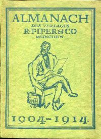 Almanach des Verlages R. Piper & Co. München 1904-1914. (Umschlag)