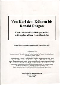 Anderes, Von Karl dem Kühnen bis Ronald Reagan. (Umschlag)