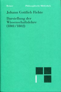 Fichte, Darstellung der Wissenschaftslehre. (Umschlag)