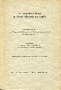 Weilenmann, Das aufgeklärte Zürich in seinem Verhältnis zur Antike. (Umschlag)