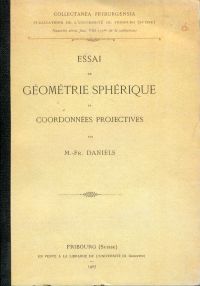 Daniels, Essai de géométrie sphérique en coordonnées projectives. (Umschlag)