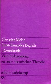Meier, Entstehung des Begriffs "Demokratie". (Umschlag)