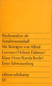 Lorenzer, Psychoanalyse als Sozialwissenschaft. (Umschlag)