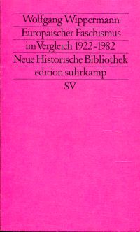 Wippermann, Europäischer Faschismus im Vergleich. (Umschlag)