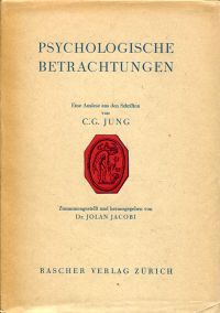 Jung, Psychologische Betrachtungen. (Umschlag)