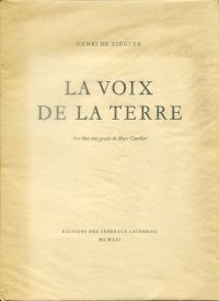 Ziegler, La voix de la terre. (Umschlag)