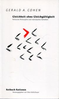 Cohen, Gleichheit ohne Gleichgültigkeit. (Umschlag)