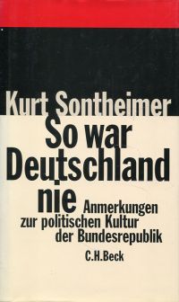 Sontheimer, So war Deutschland nie. (Umschlag)