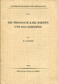 Saurer, Die Theologie Karl Barth's und das Geheimnis. (Umschlag)