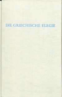Pfohl, Die griechische Elegie. (Umschlag)