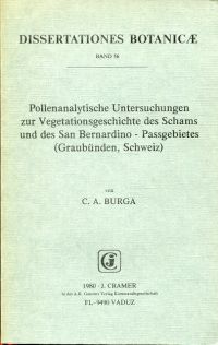 Burga, Pollenanalytische Untersuchungen zur Vegetationsgeschichte des Schams und (Umschlag)