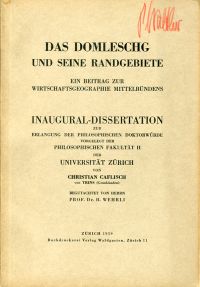 Caflisch, Das Domleschg und seine Randgebiete. (Umschlag)