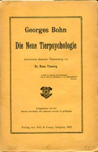 Bohn, Die Neue Tierpsychologie. (Umschlag)