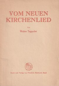 Tappolet, Vom neuen Kirchenlied. (Umschlag)