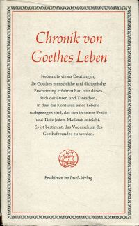 Götting, Chronik von Goethes Leben. (Umschlag)