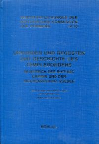 Irgang, Urkunden und Regesten zur Geschichte des Templerordens. (Umschlag)