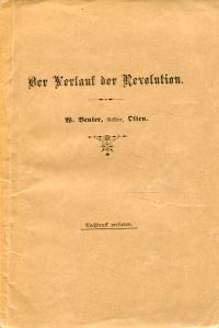 Beuter, Der Verlauf der Revolution. (Umschlag)