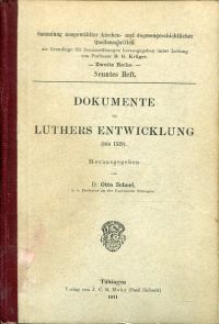 Scheel, Dokumente zu Luthers Entwicklung (bis 1519). (Umschlag)