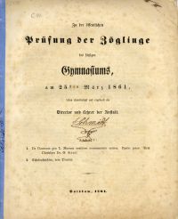 Sorof, De Ciceronis pro L. Murena oratione commentatio critica. (Umschlag)