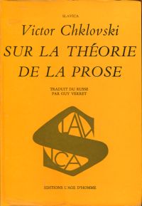 Šklovskij, Sur la théorie de la prose. (Umschlag)