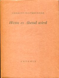 Hiltbrunner, Wenn es Abend wird. (Umschlag)