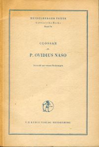Hiedell, Glossar zu P. Ovidius Naso, Auswahl aus seinen Dichtungen. (Umschlag)