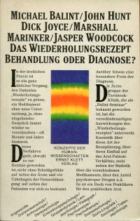 Balint, Das Wiederholungsrezept. (Umschlag)