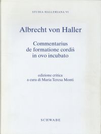 Haller, Commentarius de formatione cordis in ovo incubato. (Umschlag)
