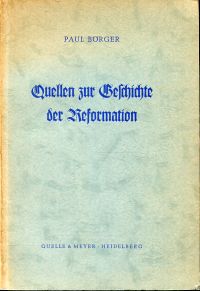 Börger, Quellen zur Geschichte der Reformation. (Umschlag)