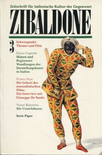 Schwerpunkt: Theater und Film. (Umschlag)