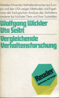 Wickler, Vergleichende Verhaltensforschung. (Umschlag)