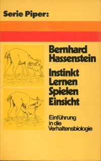 Hassenstein, Instinkt, Lernen, Spielen, Einsicht. (Umschlag)
