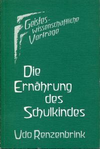 Renzenbrink, Die Ernährung des Schulkindes. (Umschlag)